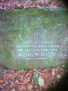 Gedenkstein an den Mordstelle Image